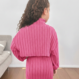 NOVA SOLID KNIT CREW 2 PIECE GIRL DRESS